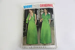 1970s Vogue Paris Designer 2792 Givenchy Sewing Pattern, Women's Dress