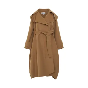 Adjusted Belt Coat in Camel