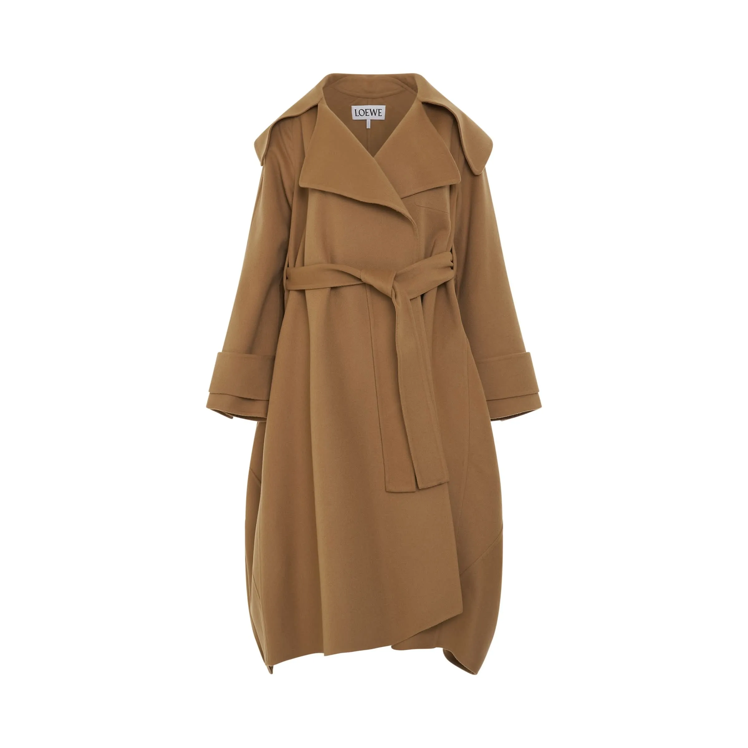 Adjusted Belt Coat in Camel