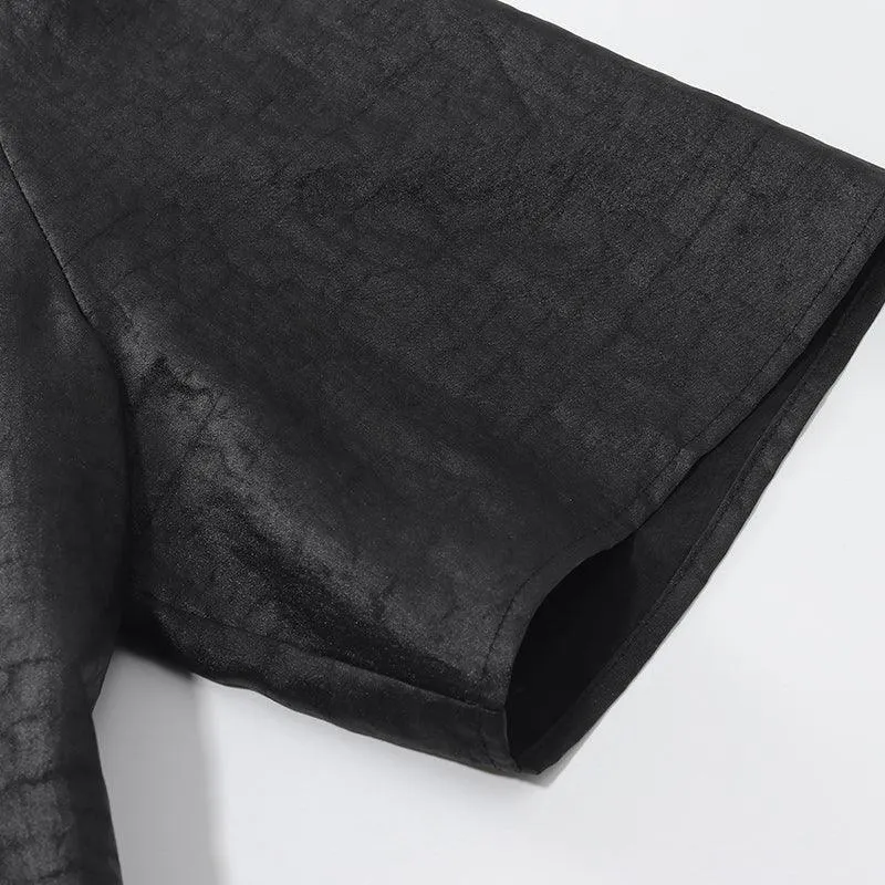 Black Cheongsam Mandarin Collar Xiang Yun Silk Dress