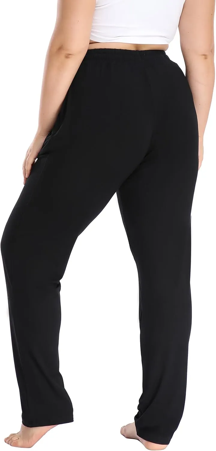 Cheapestbuy Women's Plus Size Comfy Lounge Pants Active Yoga Sweatpants Casual Stretchy Jogger Pants with Pockets Drawstring