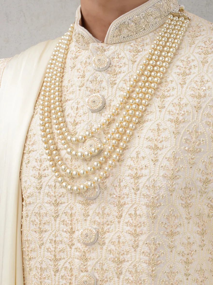 Cream  Sherwani | TULA