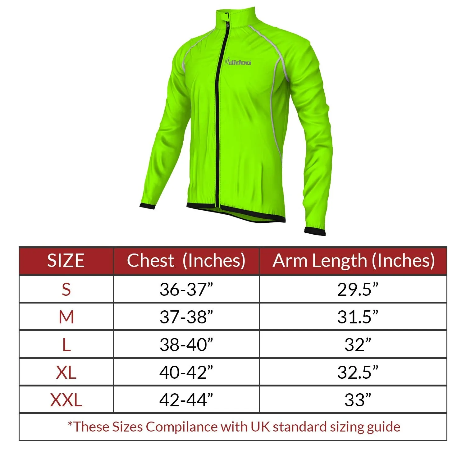 Cycling jacket waterproof mens with Lightweight Breathable Reflective and Cold weather WP-1301