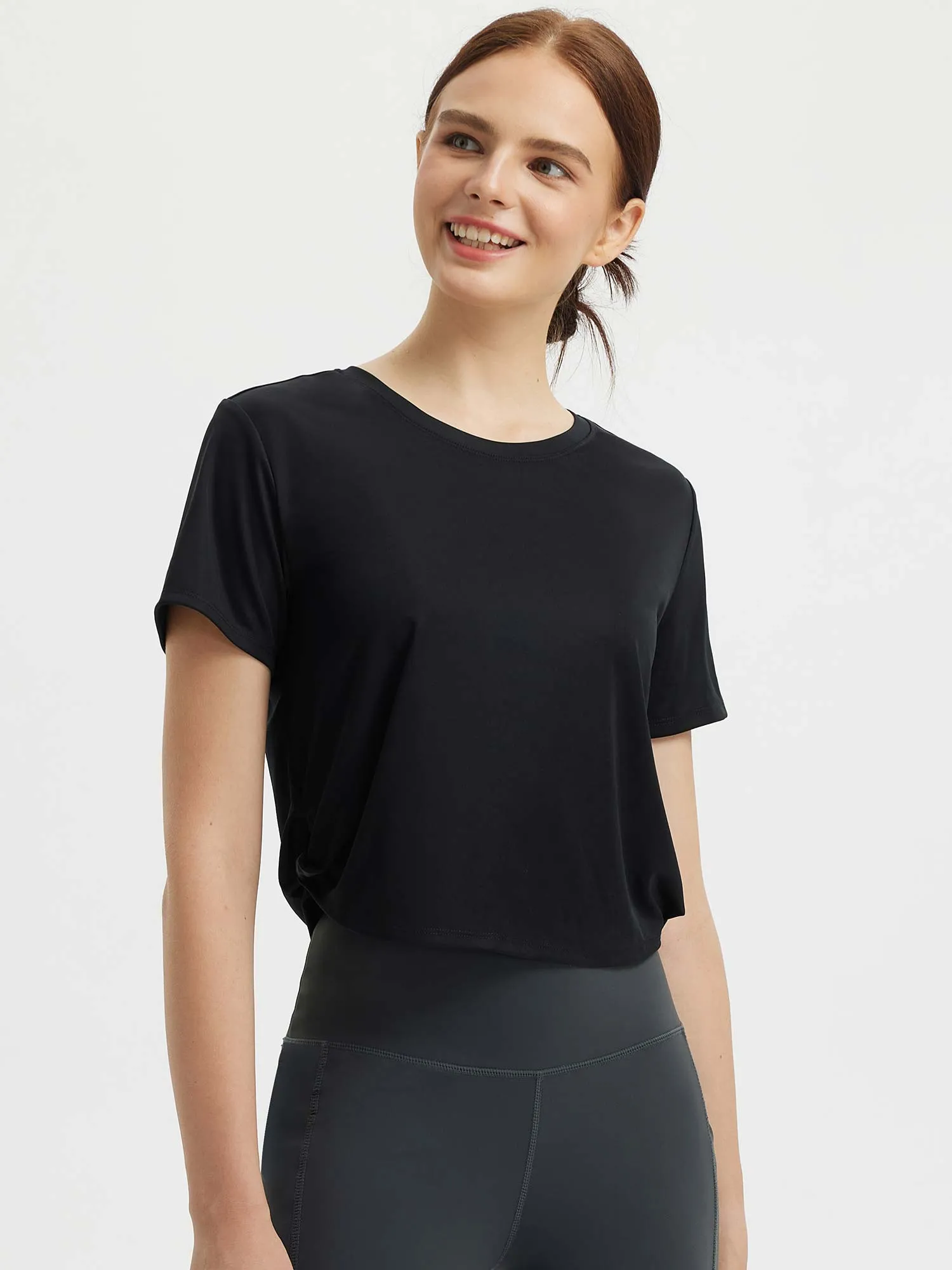 Fresh Horizon Twist Knot Short Sleeve Tee