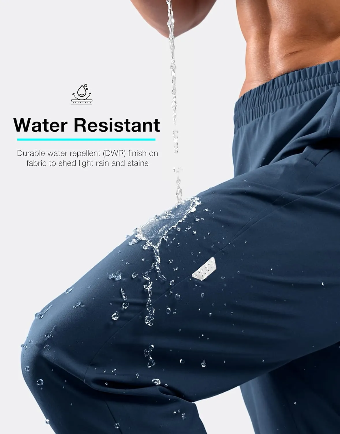 G Gradual Men's Joggers with Zipper Pockets Lightweight Athletic Workout Pants Quick Dry Sweatpants for Men Running Hiking