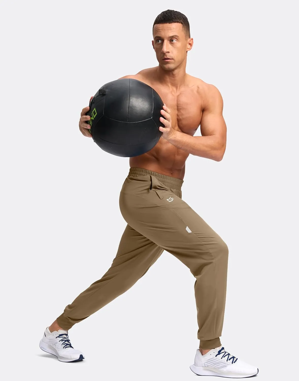 G Gradual Men's Joggers with Zipper Pockets Lightweight Athletic Workout Pants Quick Dry Sweatpants for Men Running Hiking