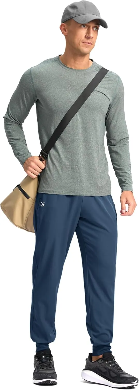 G Gradual Men's Joggers with Zipper Pockets Lightweight Athletic Workout Pants Quick Dry Sweatpants for Men Running Hiking