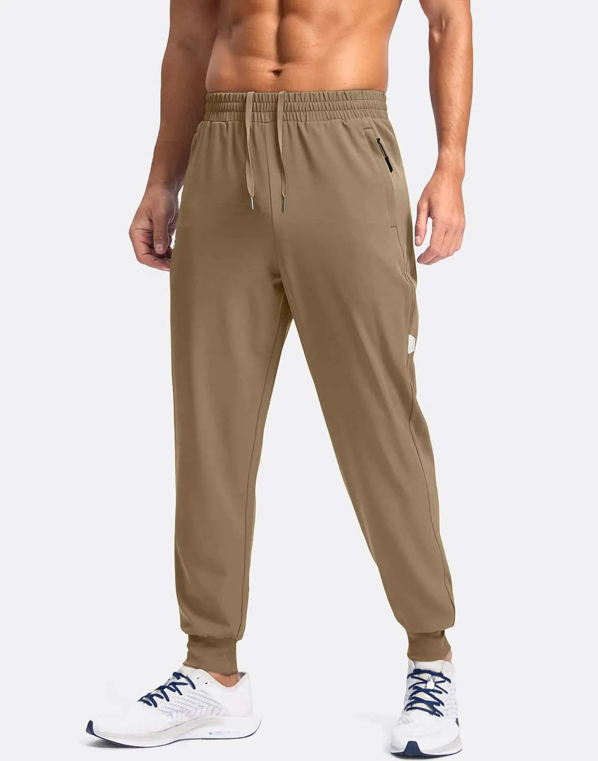 G Gradual Men's Joggers with Zipper Pockets Lightweight Athletic Workout Pants Quick Dry Sweatpants for Men Running Hiking