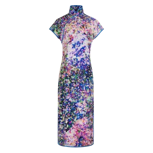 【GARDEN】100% Silk Crystal Cheongsam (Cap Sleeve / Regular Fit)