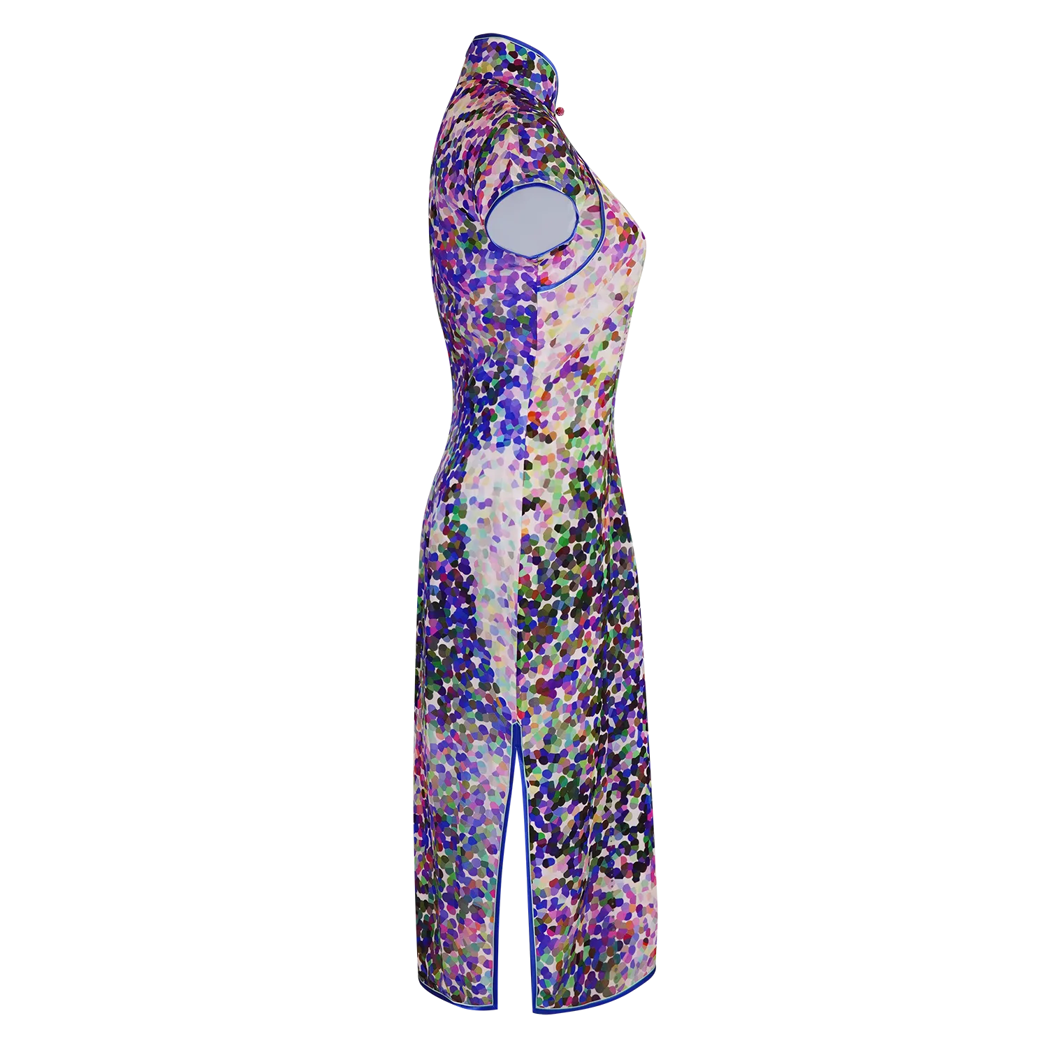 【GARDEN】100% Silk Crystal Cheongsam (Cap Sleeve / Regular Fit)