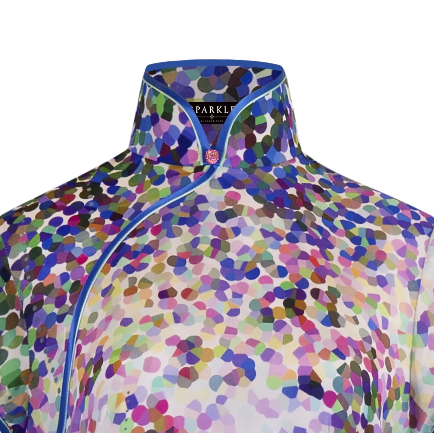 【GARDEN】100% Silk Crystal Cheongsam (Cap Sleeve / Regular Fit)