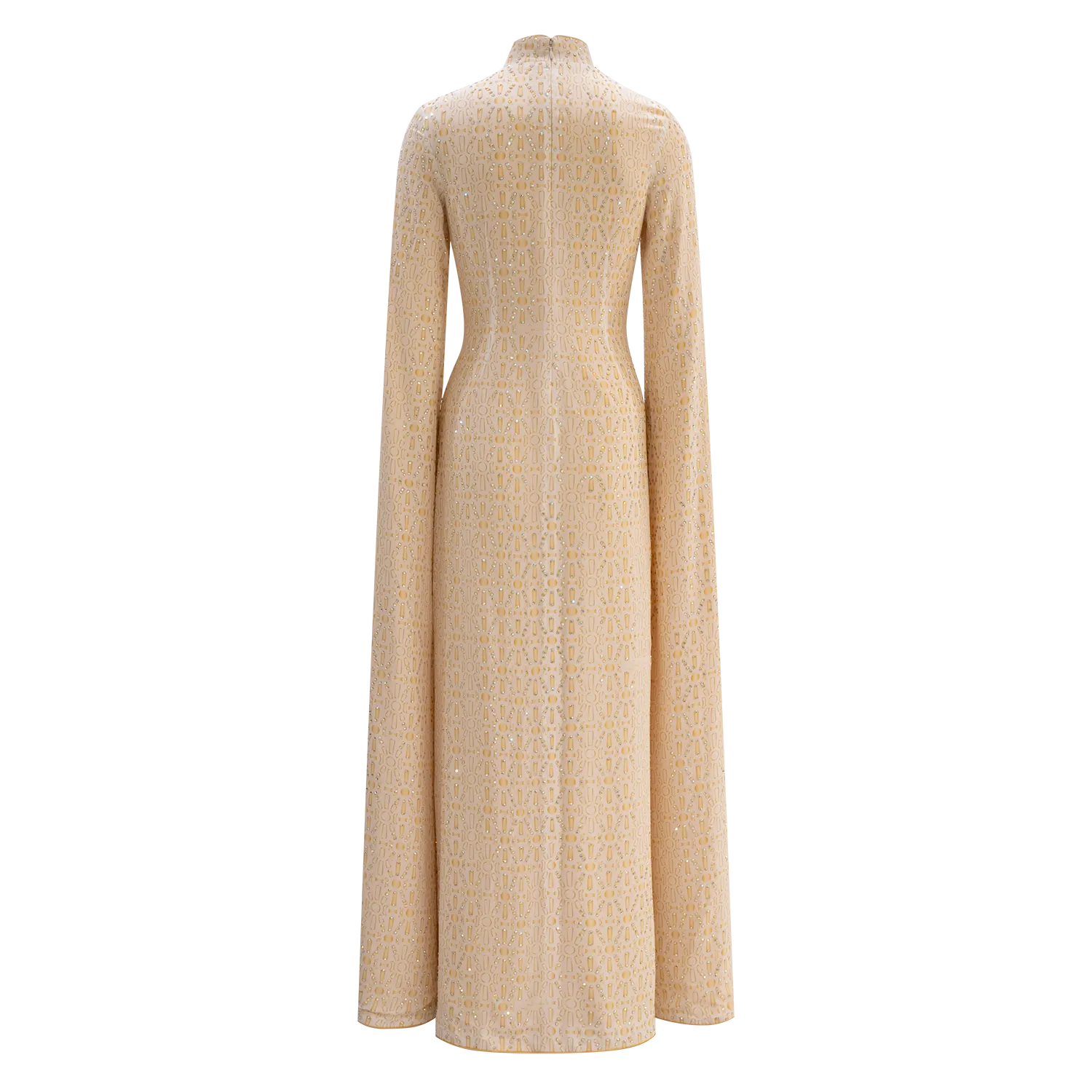 【GATE CARVING】100% Silk Crystal Cheongsam Wedding Gown  (Bell Sleeve / Regular Fit) (鐵閘) (嫁囍金紅)