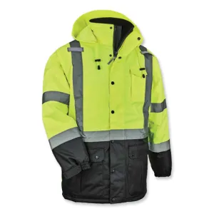 Glowear 8384 Class 3 Hi-vis Quilted Thermal Parka, Small, Lime, Ships In 1-3 Business Days