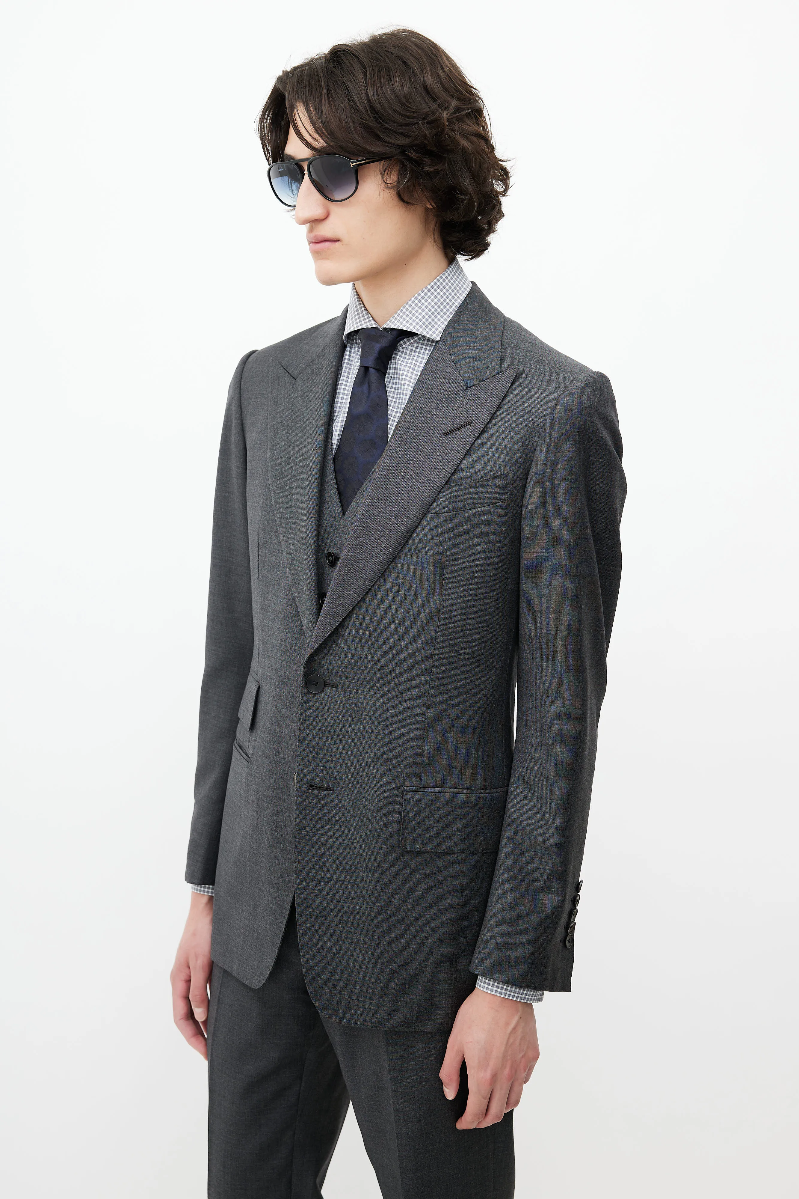 Grey Wool Three Piece Suit