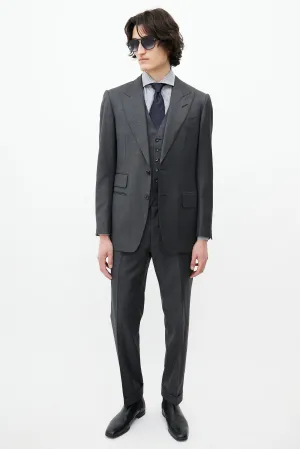 Grey Wool Three Piece Suit