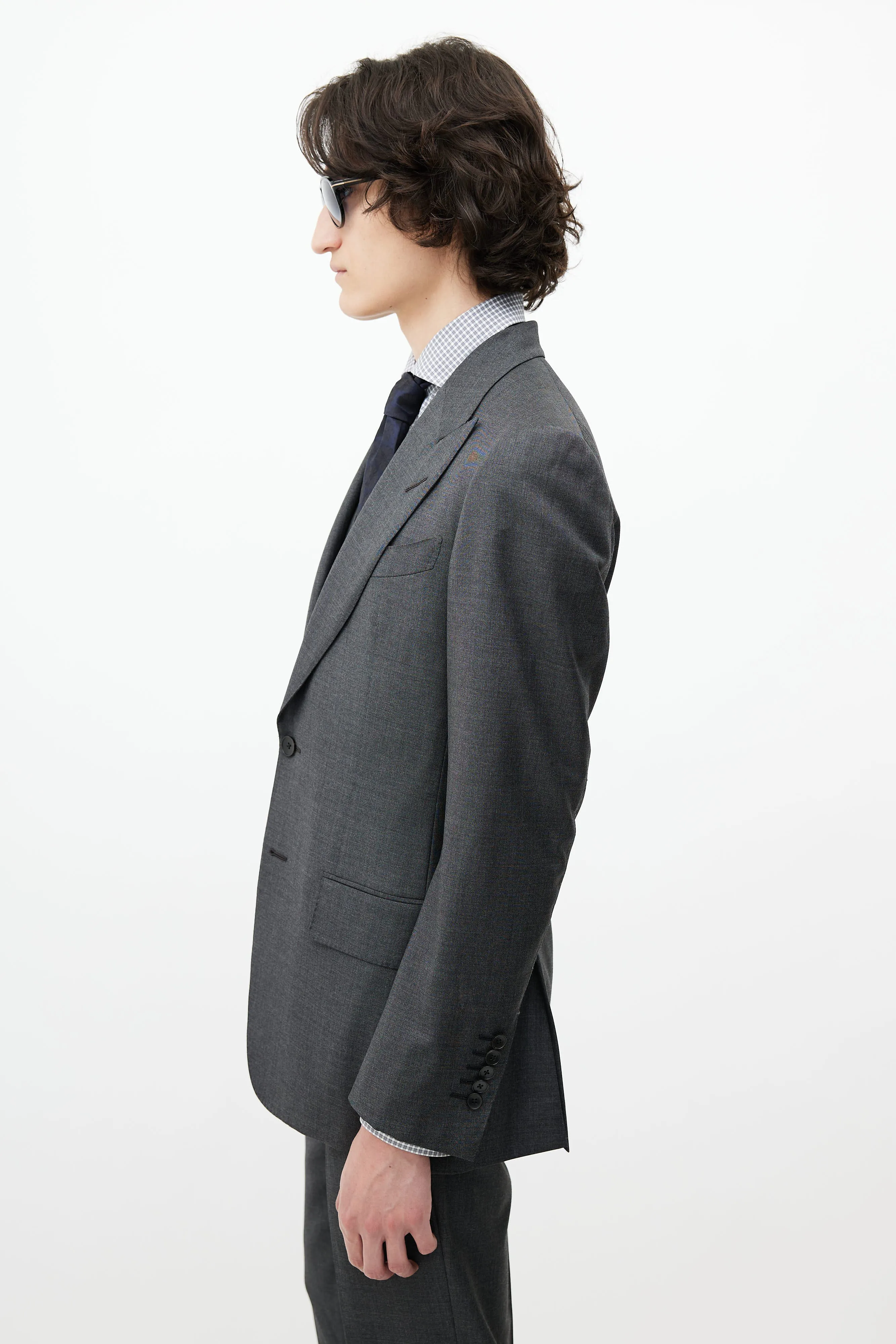 Grey Wool Three Piece Suit