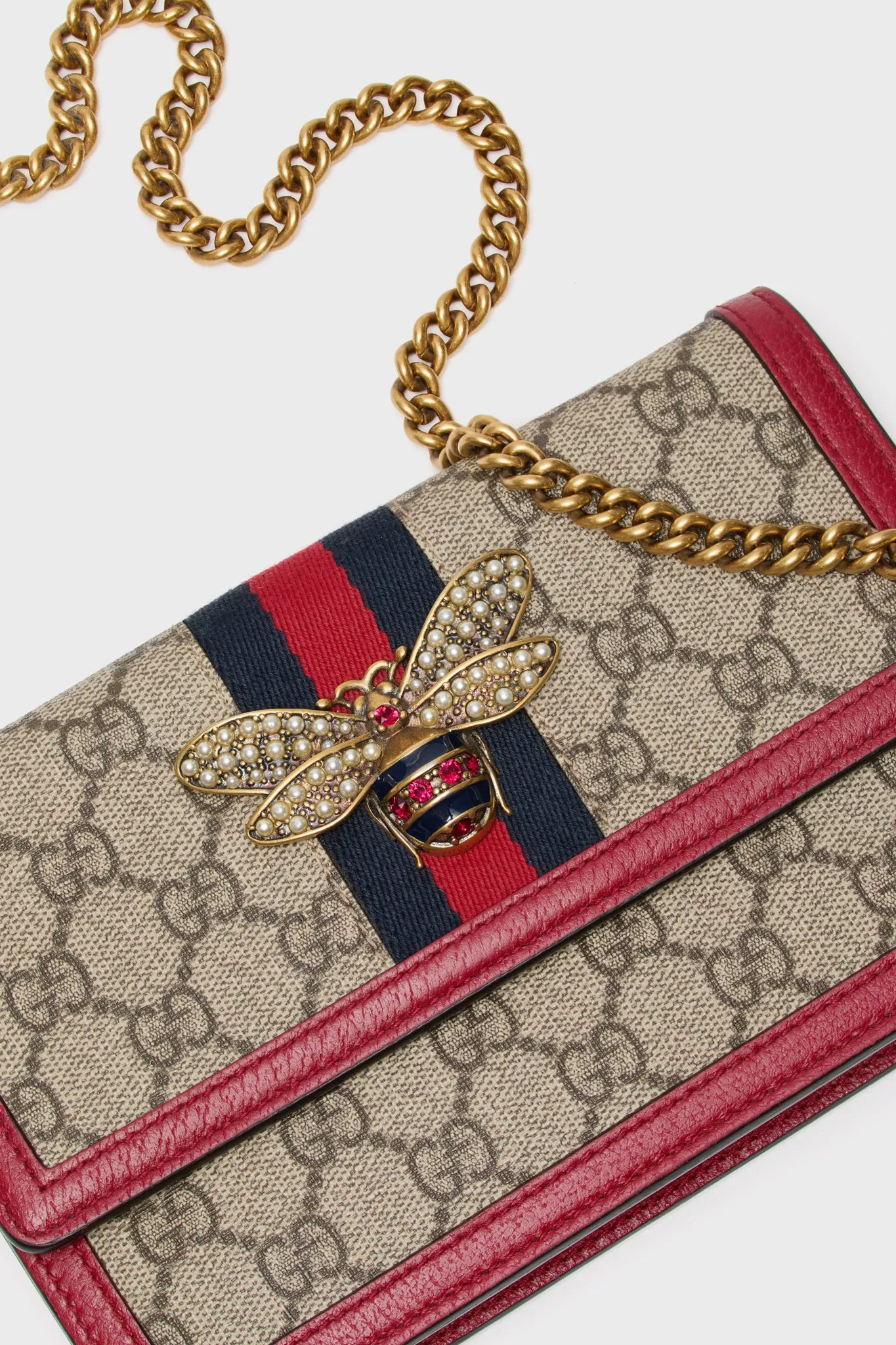 Gucci GG Supreme Queen Margaret Wallet on Chain