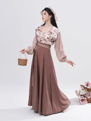 Jaylin Modern Hanfu Tang Style Square Collar Set