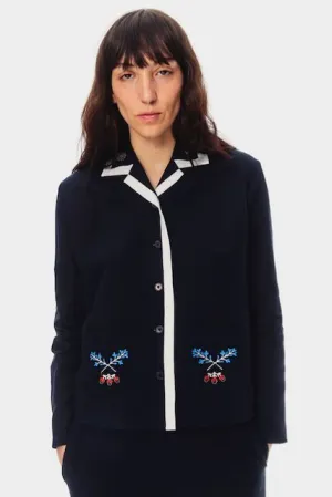 Kotyk Cotton-poplin Shirt in Navy