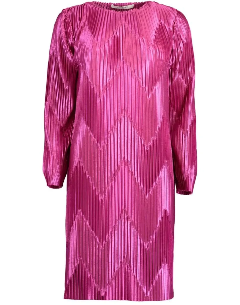Long Sleeve Plisse Dress