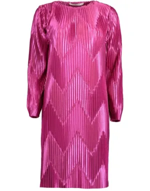 Long Sleeve Plisse Dress