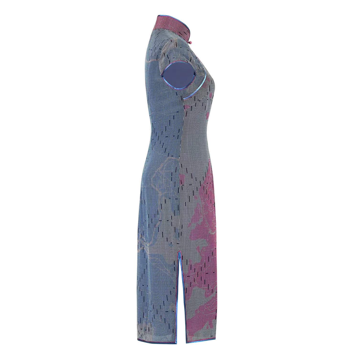 【MAP OF HK】100% Silk Cheongsam - Mesh Version (Cap Sleeve)
