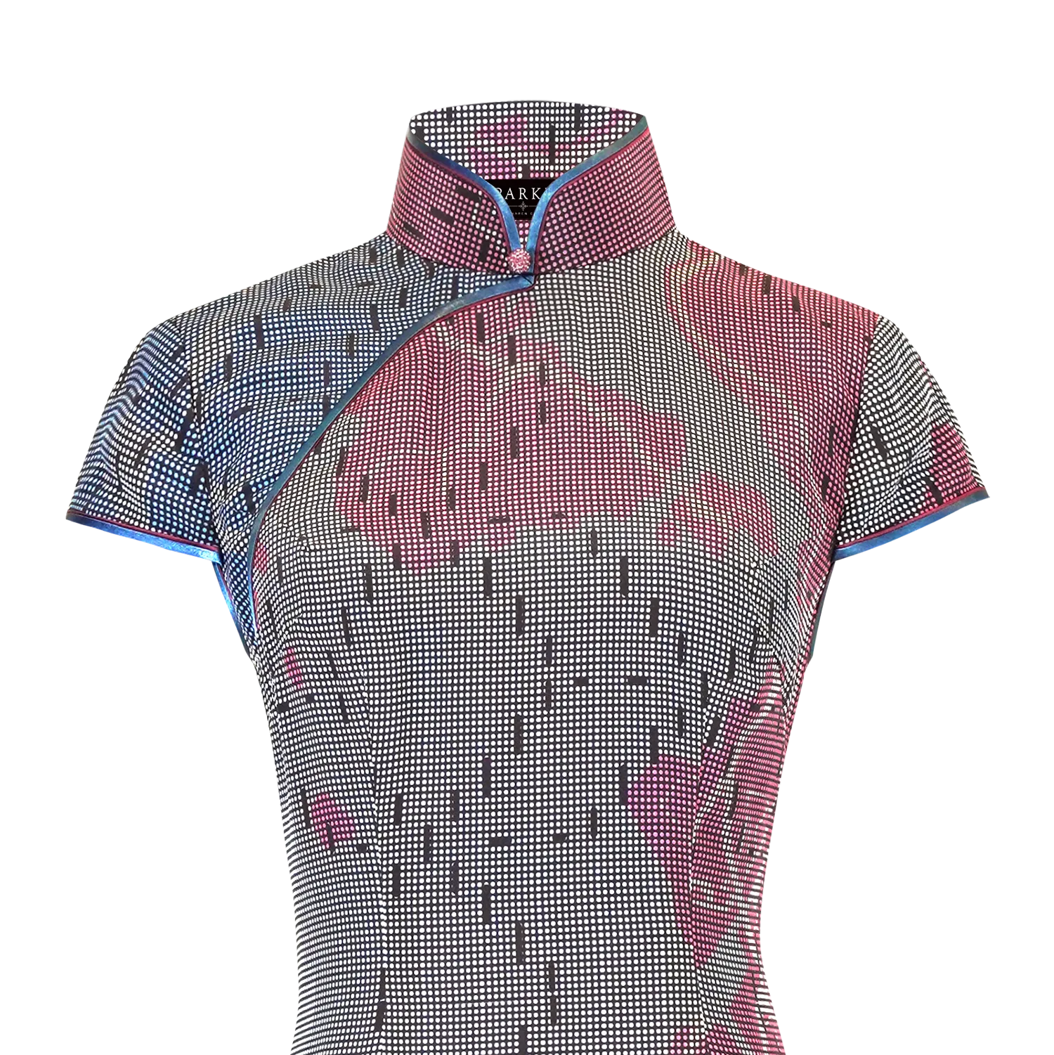 【MAP OF HK】100% Silk Cheongsam - Mesh Version (Cap Sleeve)