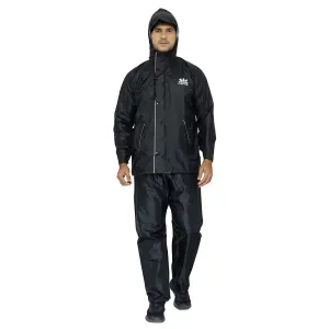 Men Raincoat - Waterproof, Reversible with Inner Pocket | XL | Black