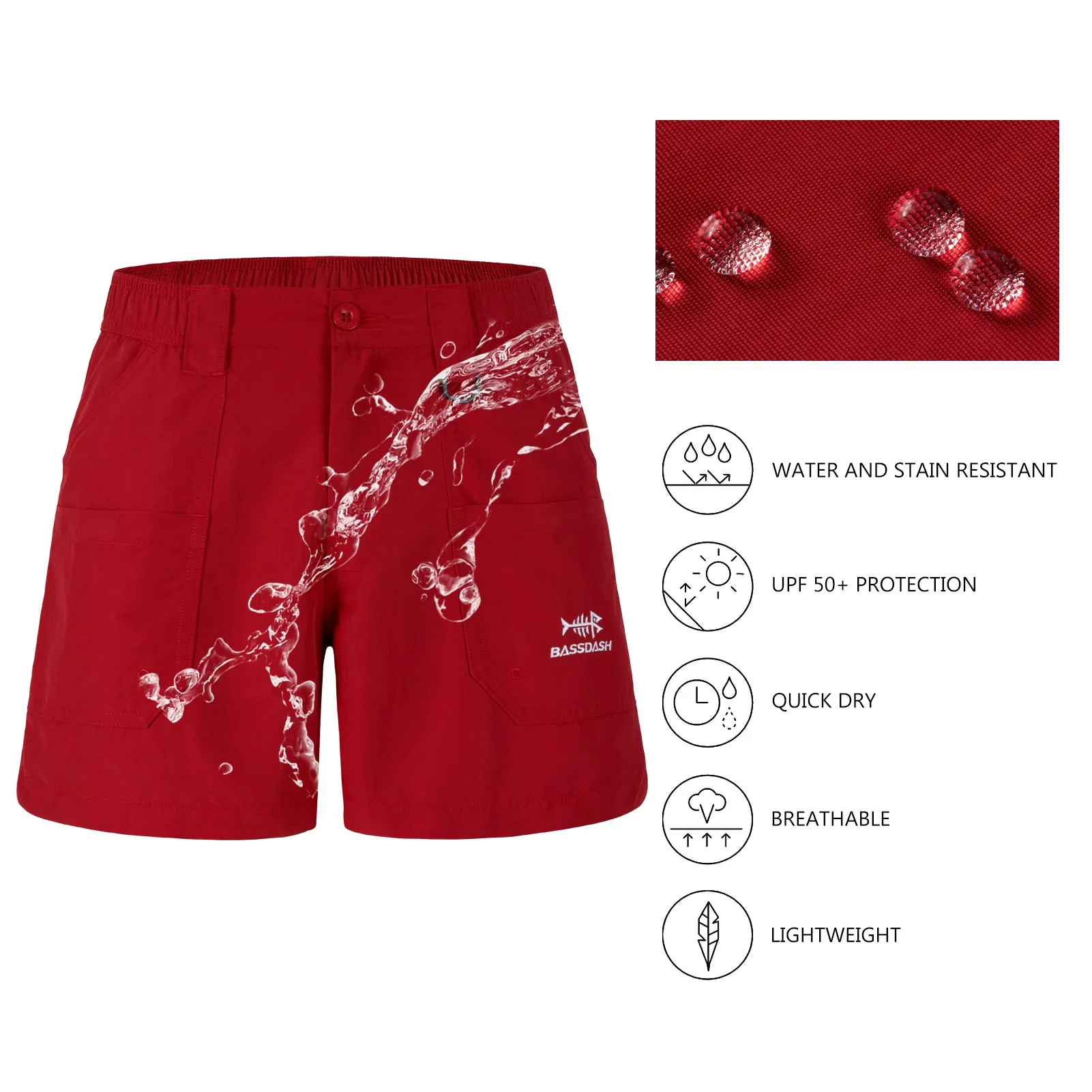 Men's 8in Quick Dry Water Resistant UPF 50  Shorts