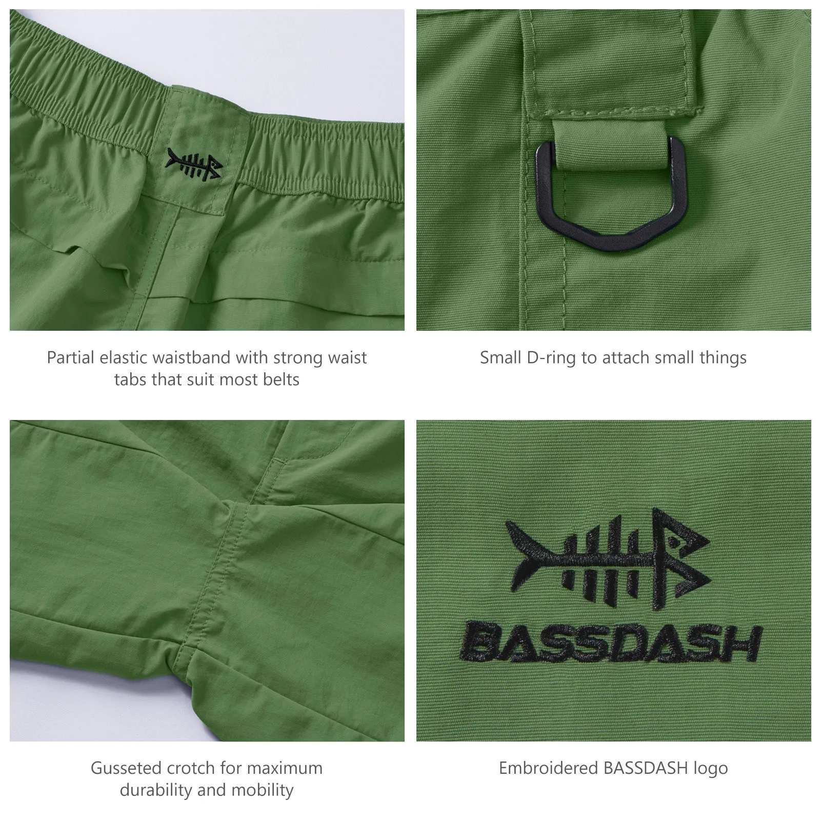Men's 8in Quick Dry Water Resistant UPF 50  Shorts