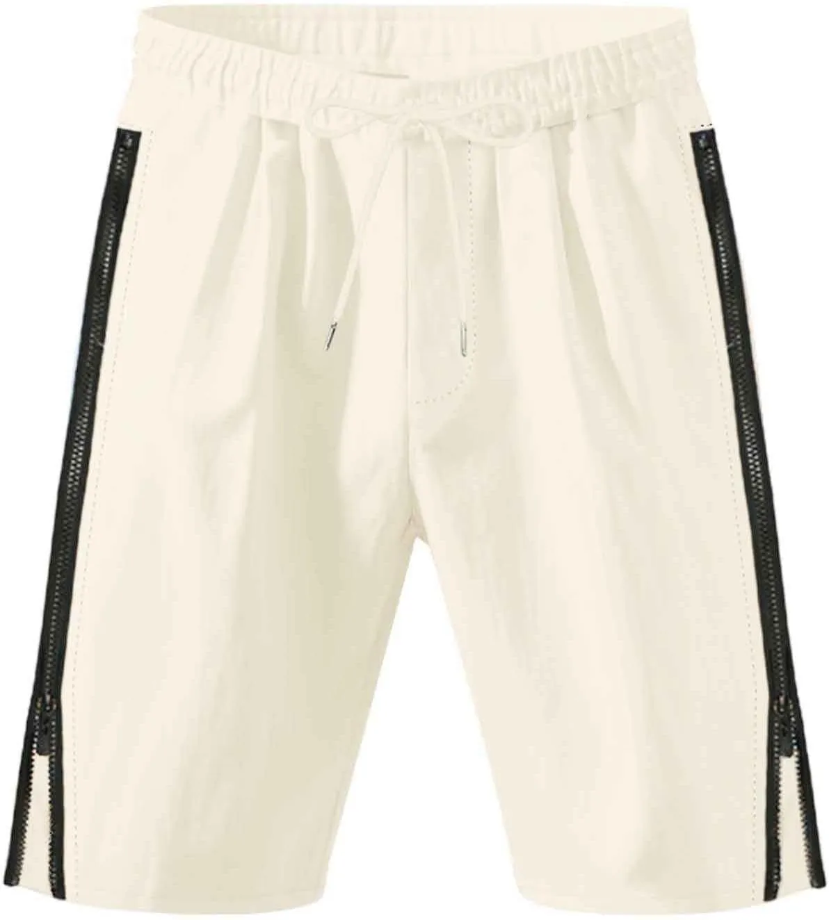 Mens Casual Shorts Summer Loose Beach Side Zipper Casual Shorts Elastic Waist Active Elasticated Lightweight Beach