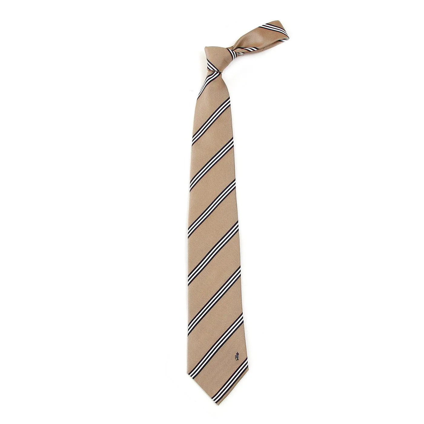 Men’s Jacquard Woven 100% Nishijin Kyoto Silk Tie -07. Be Gentle Striped Pattern Made in Japan