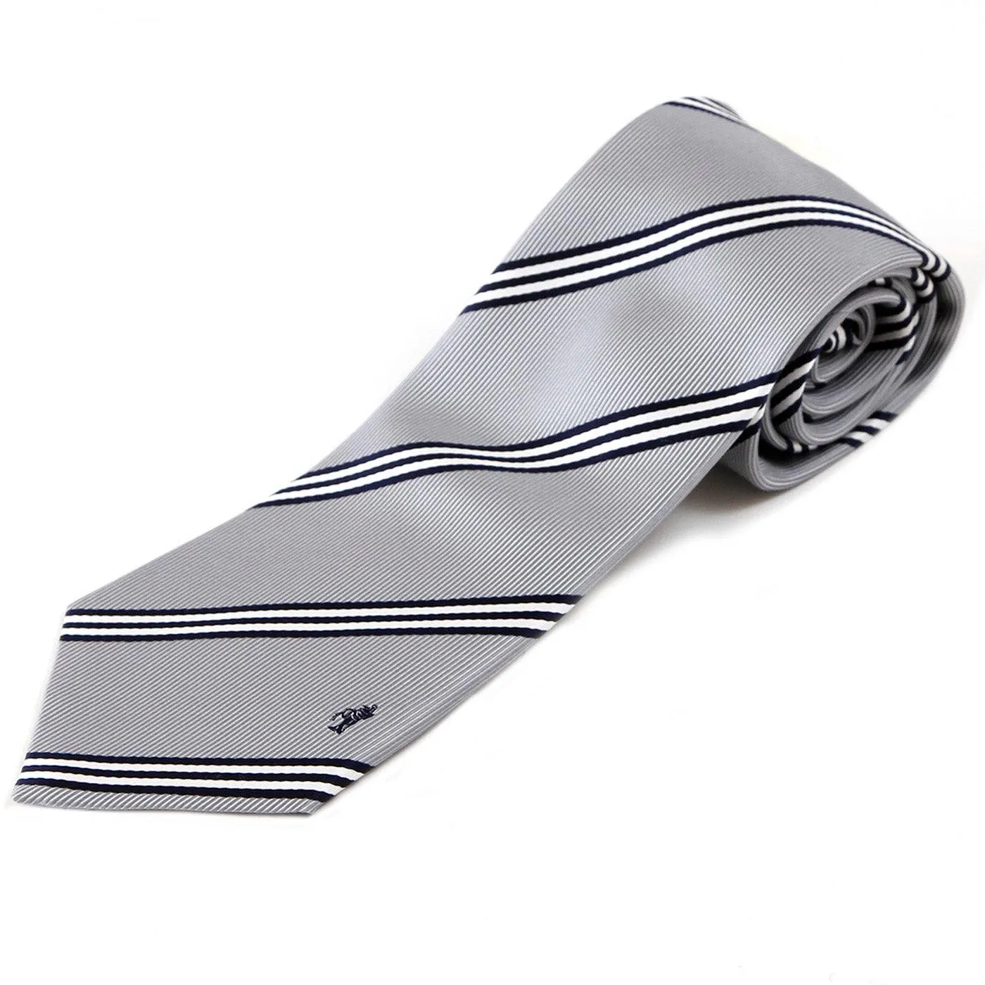 Men’s Jacquard Woven 100% Nishijin Kyoto Silk Tie -07. Be Gentle Striped Pattern Made in Japan