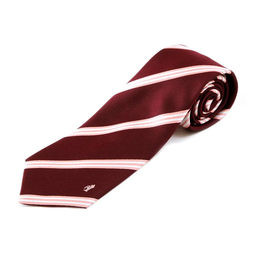 Men’s Jacquard Woven 100% Nishijin Kyoto Silk Tie -07. Be Gentle Striped Pattern Made in Japan