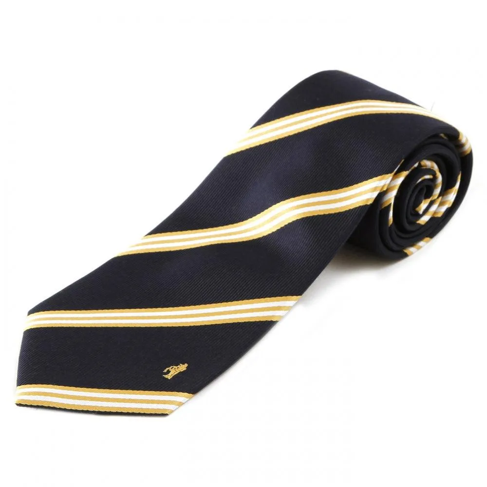 Men’s Jacquard Woven 100% Nishijin Kyoto Silk Tie -07. Be Gentle Striped Pattern Made in Japan