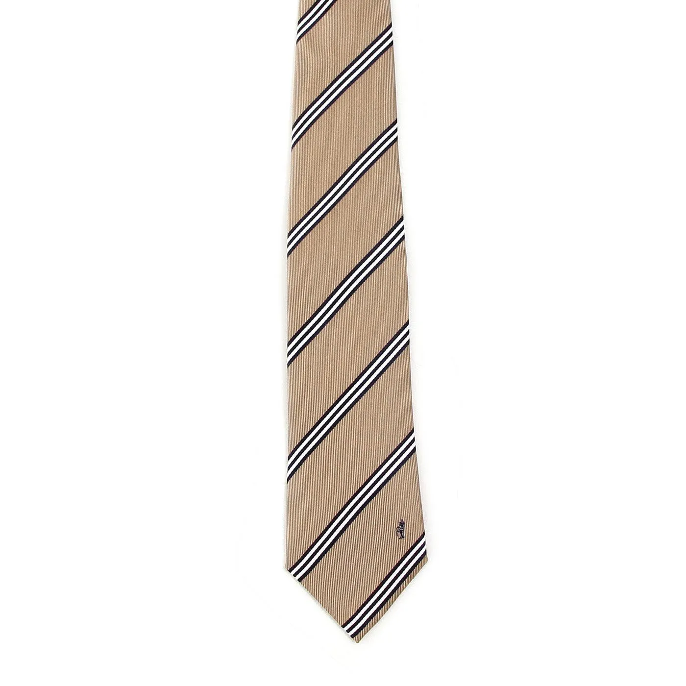 Men’s Jacquard Woven 100% Nishijin Kyoto Silk Tie -07. Be Gentle Striped Pattern Made in Japan
