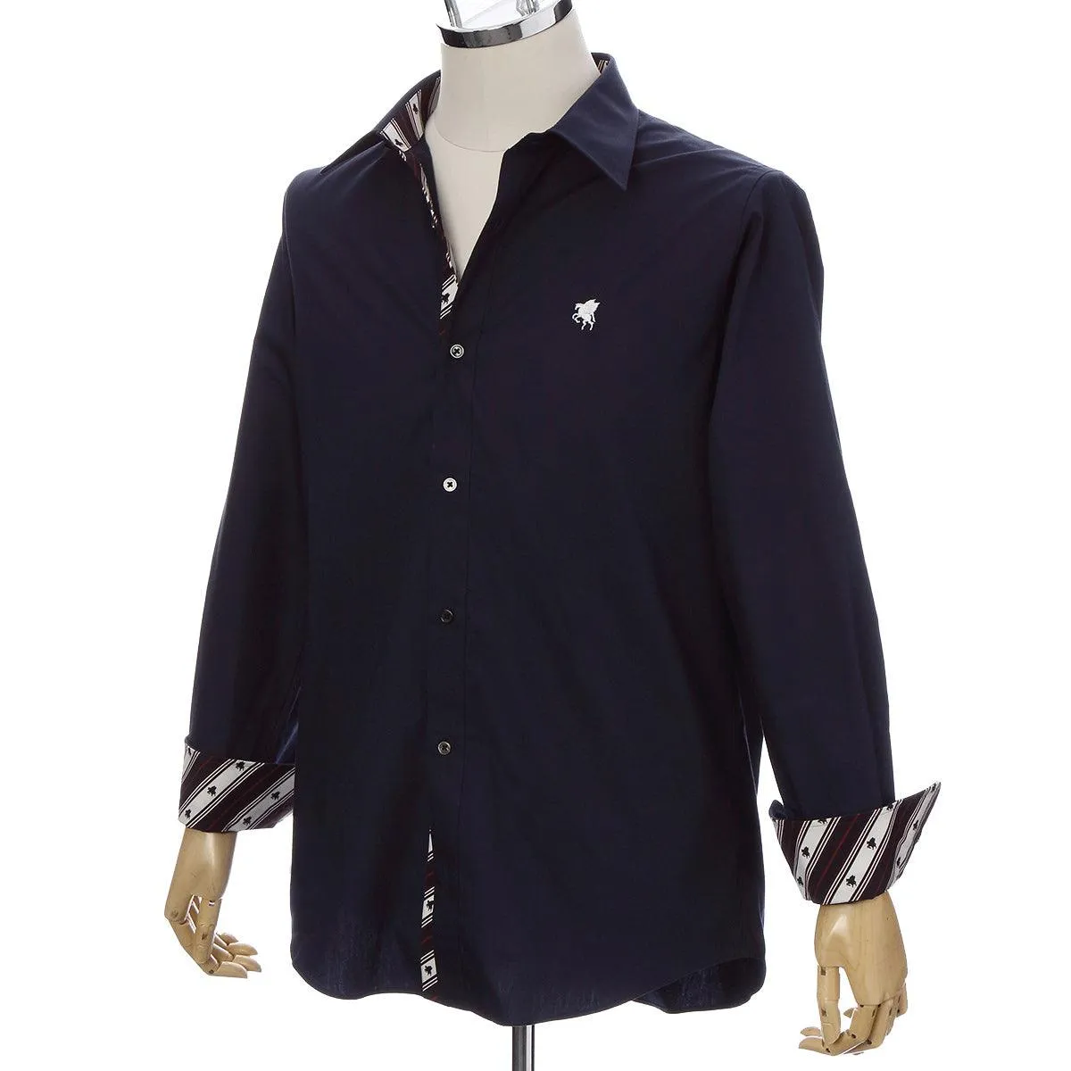Men’s Long Sleeve Regular Fit Cotton Dress Shirt -13. Miracle Pegasus Design Made in Japan