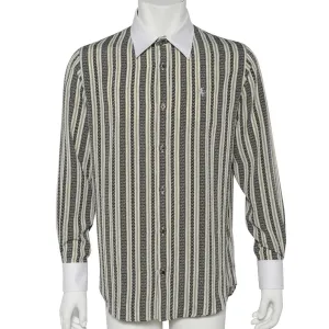 Men’s Long Sleeve Regular Fit Crepe Dress Shirt -19. MASAMUNE Date Made in Japan