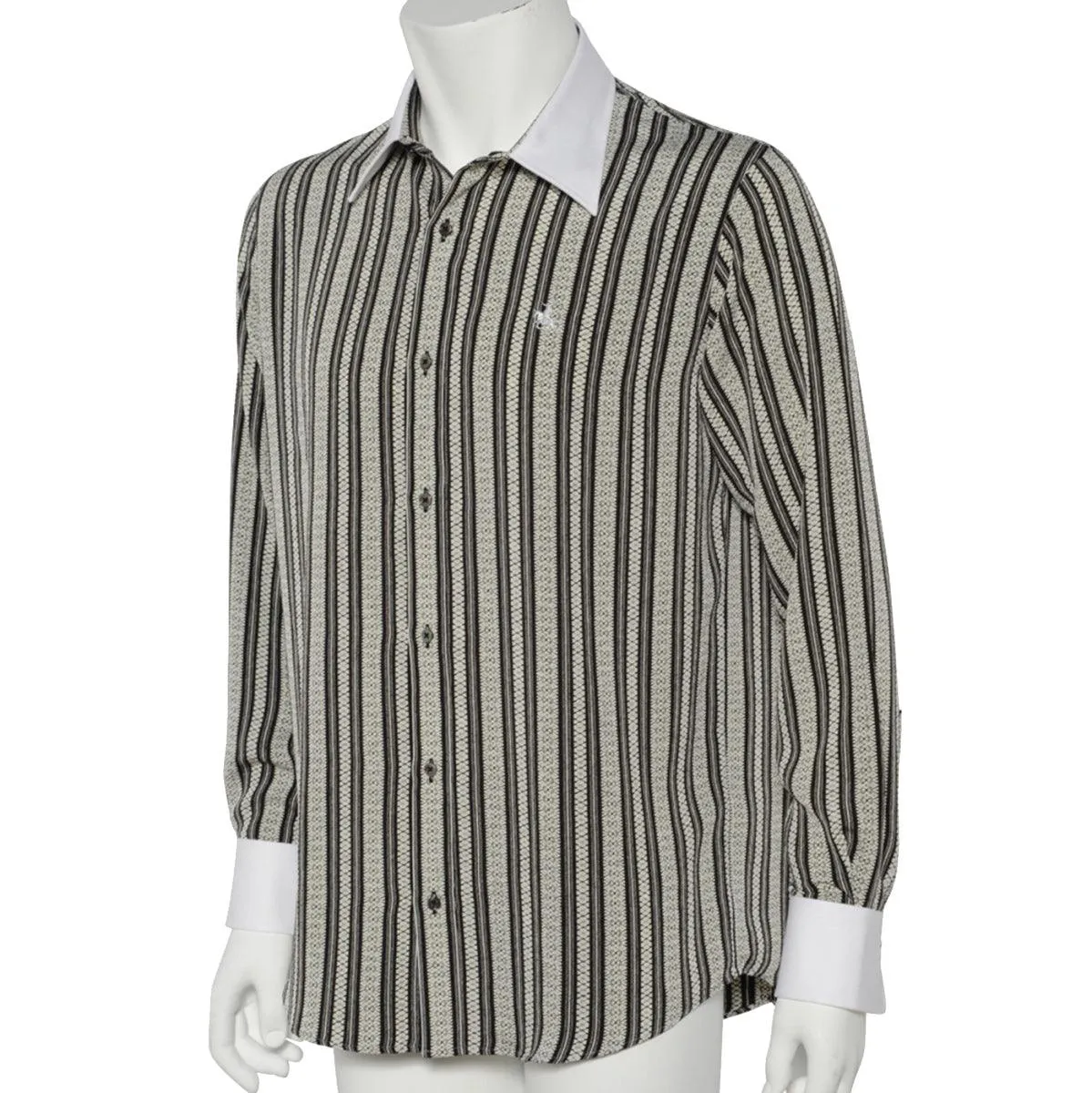 Men’s Long Sleeve Regular Fit Crepe Dress Shirt -19. MASAMUNE Date Made in Japan