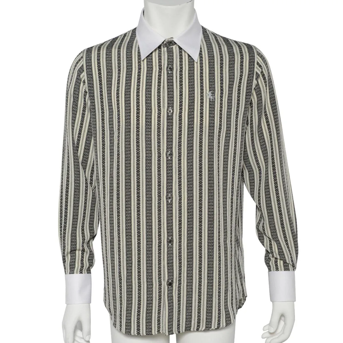 Men’s Long Sleeve Regular Fit Crepe Dress Shirt -19. MASAMUNE Date Made in Japan