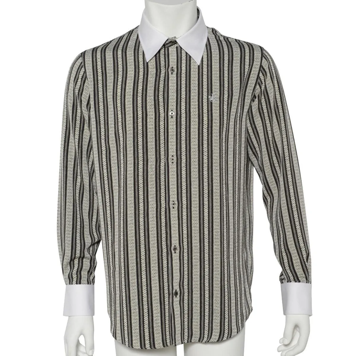 Men’s Long Sleeve Regular Fit Crepe Dress Shirt -19. MASAMUNE Date Made in Japan