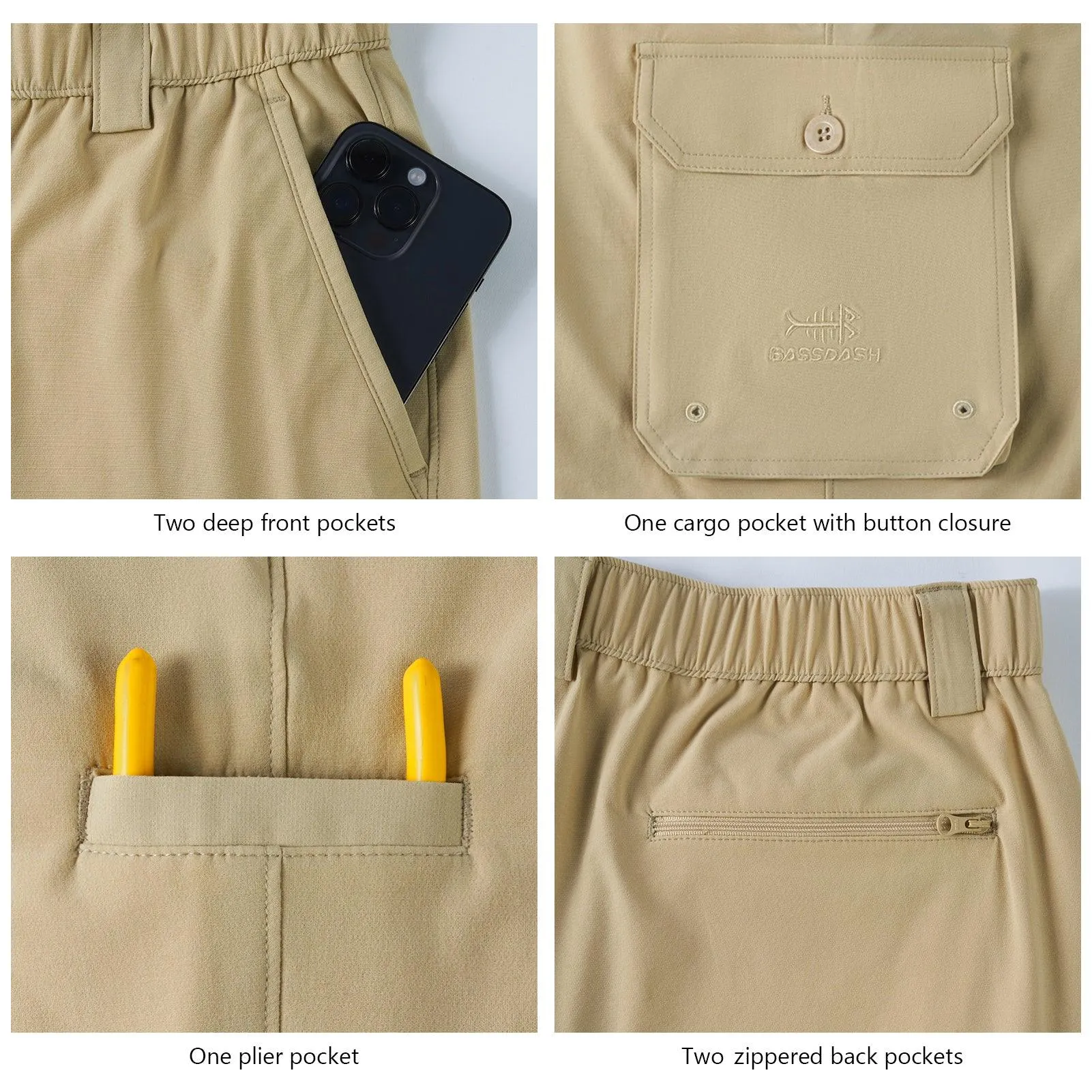 Men’s Quick Dry Elastic Waist Fishing Pants FP05M