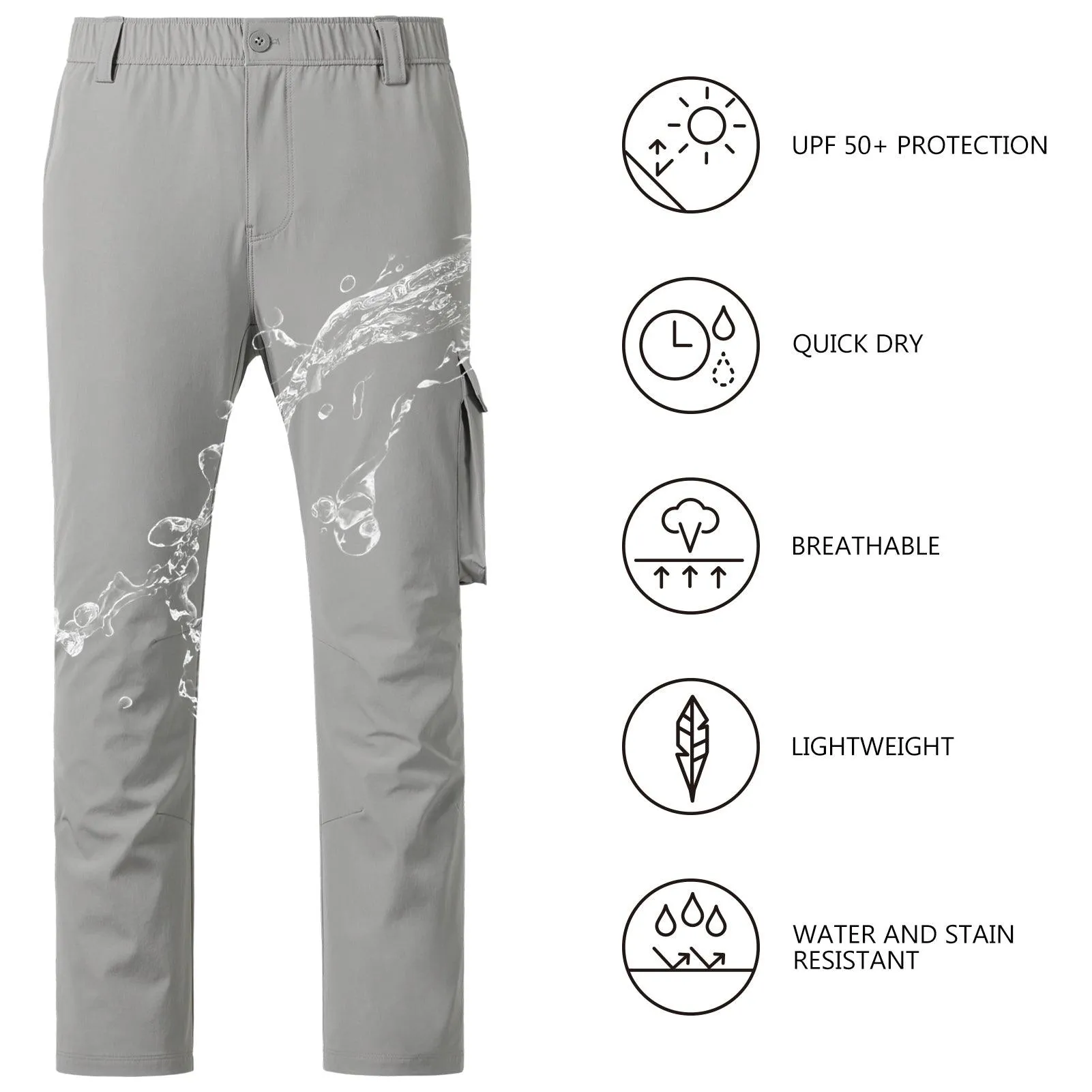 Men’s Quick Dry Elastic Waist Fishing Pants FP05M