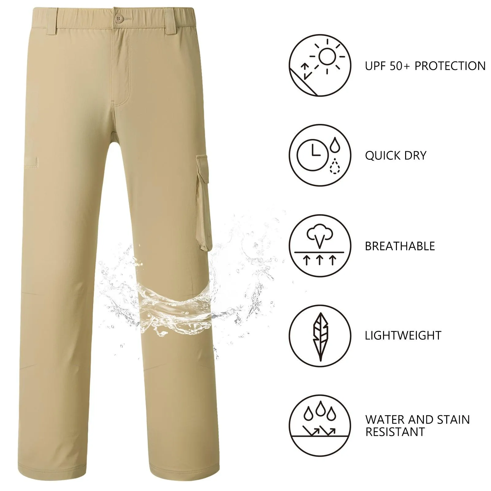 Men’s Quick Dry Elastic Waist Fishing Pants FP05M