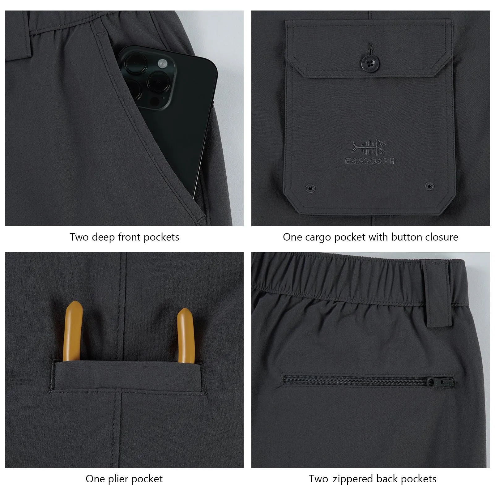 Men’s Quick Dry Elastic Waist Fishing Pants FP05M