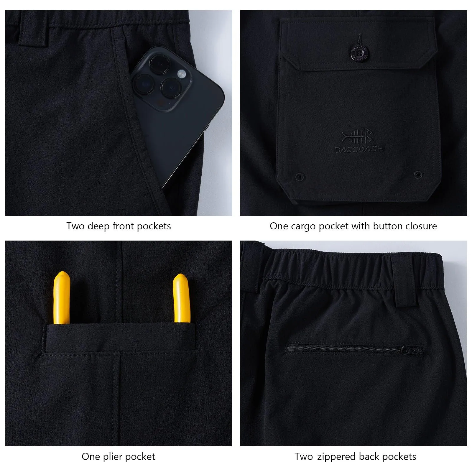 Men’s Quick Dry Elastic Waist Fishing Pants FP05M