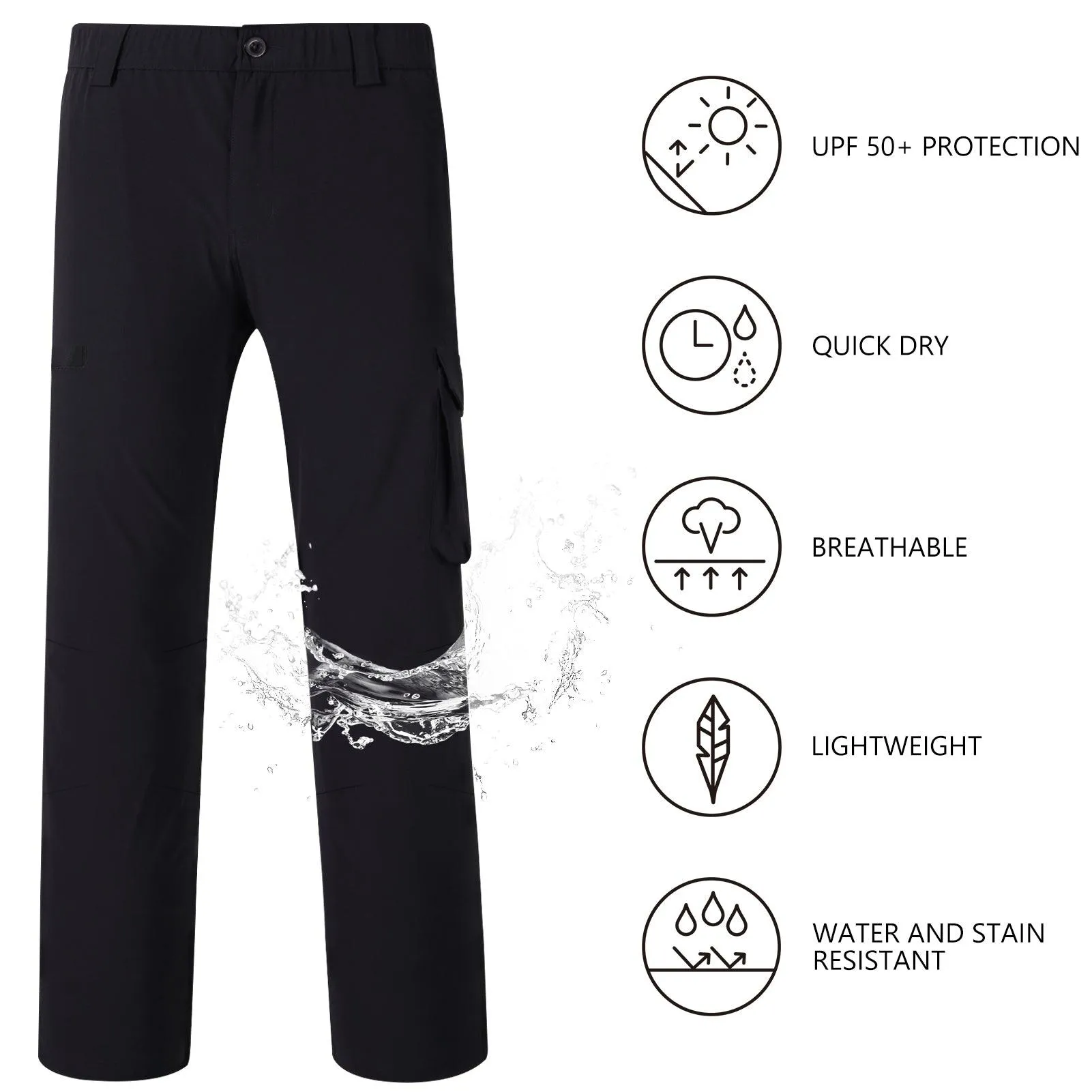Men’s Quick Dry Elastic Waist Fishing Pants FP05M