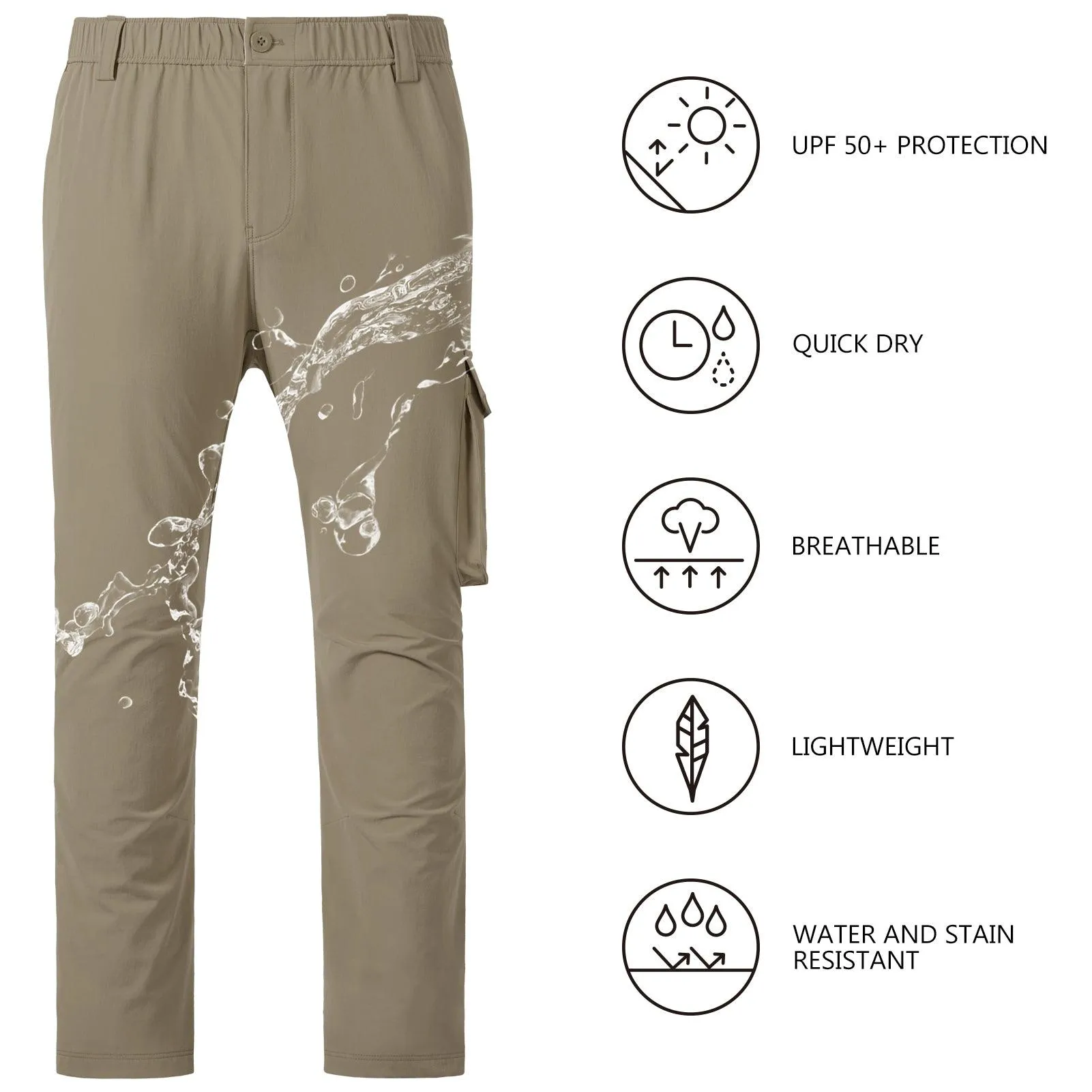 Men’s Quick Dry Elastic Waist Fishing Pants FP05M