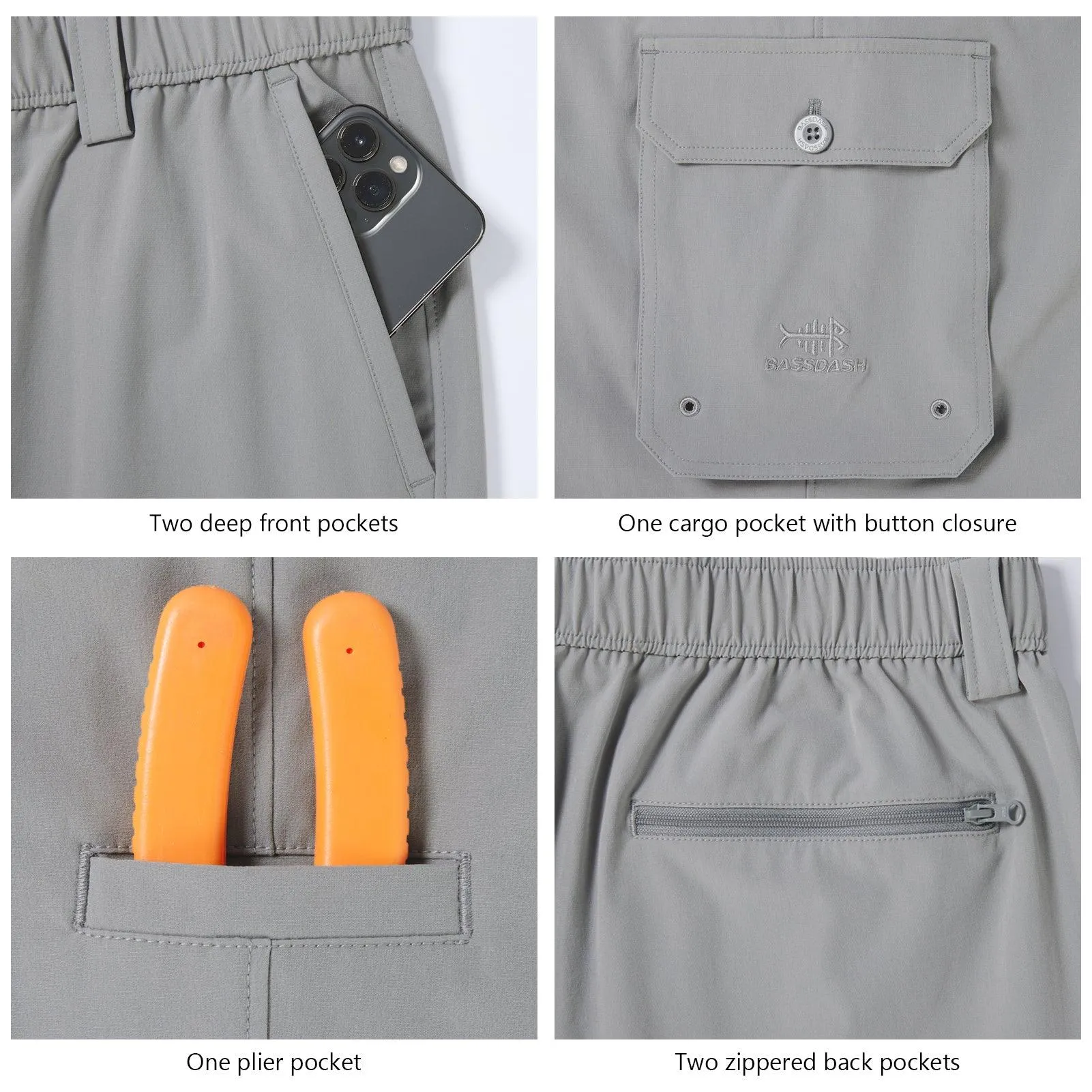 Men’s Quick Dry Elastic Waist Fishing Pants FP05M
