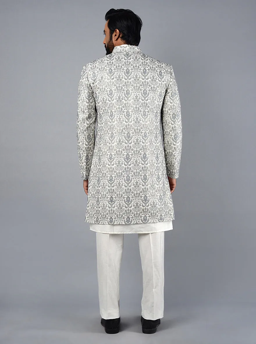 Multicolor Embroidered Regular Fit Sherwani | TULA